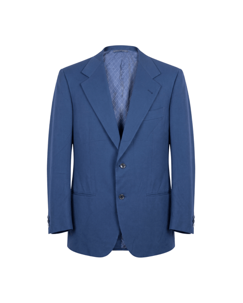 Vintage blue full suit with patterned lining