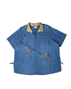 Vintage Bobbie Brooks Embroidered Denim Shirt 2XL - Funkify