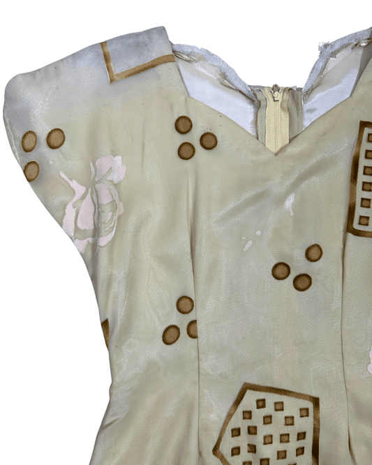 Vintage Boho Satin - Lined Maxi Dress - Funkify