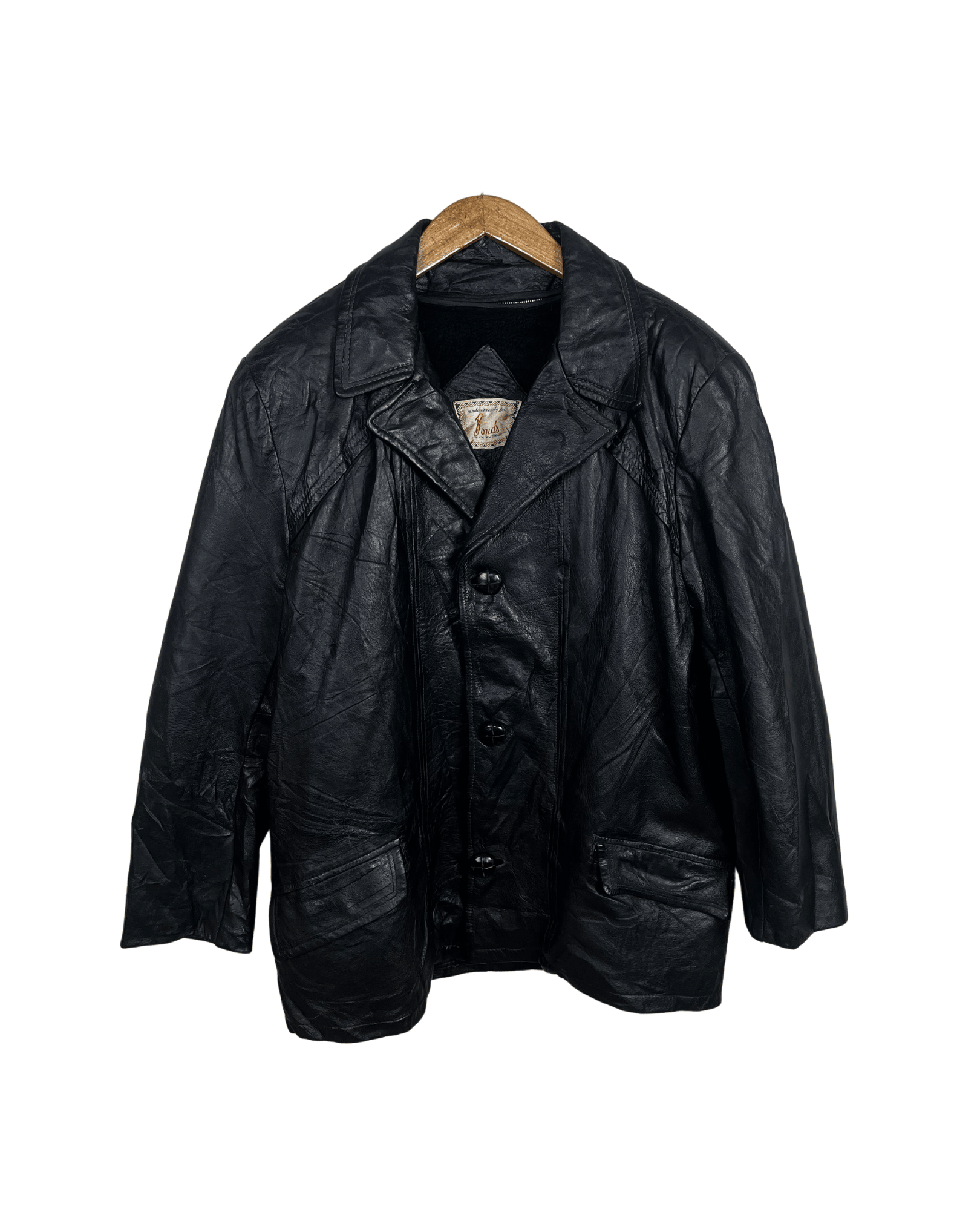 Vintage Bonds Genuine Leather Jacket - Large - Funkify