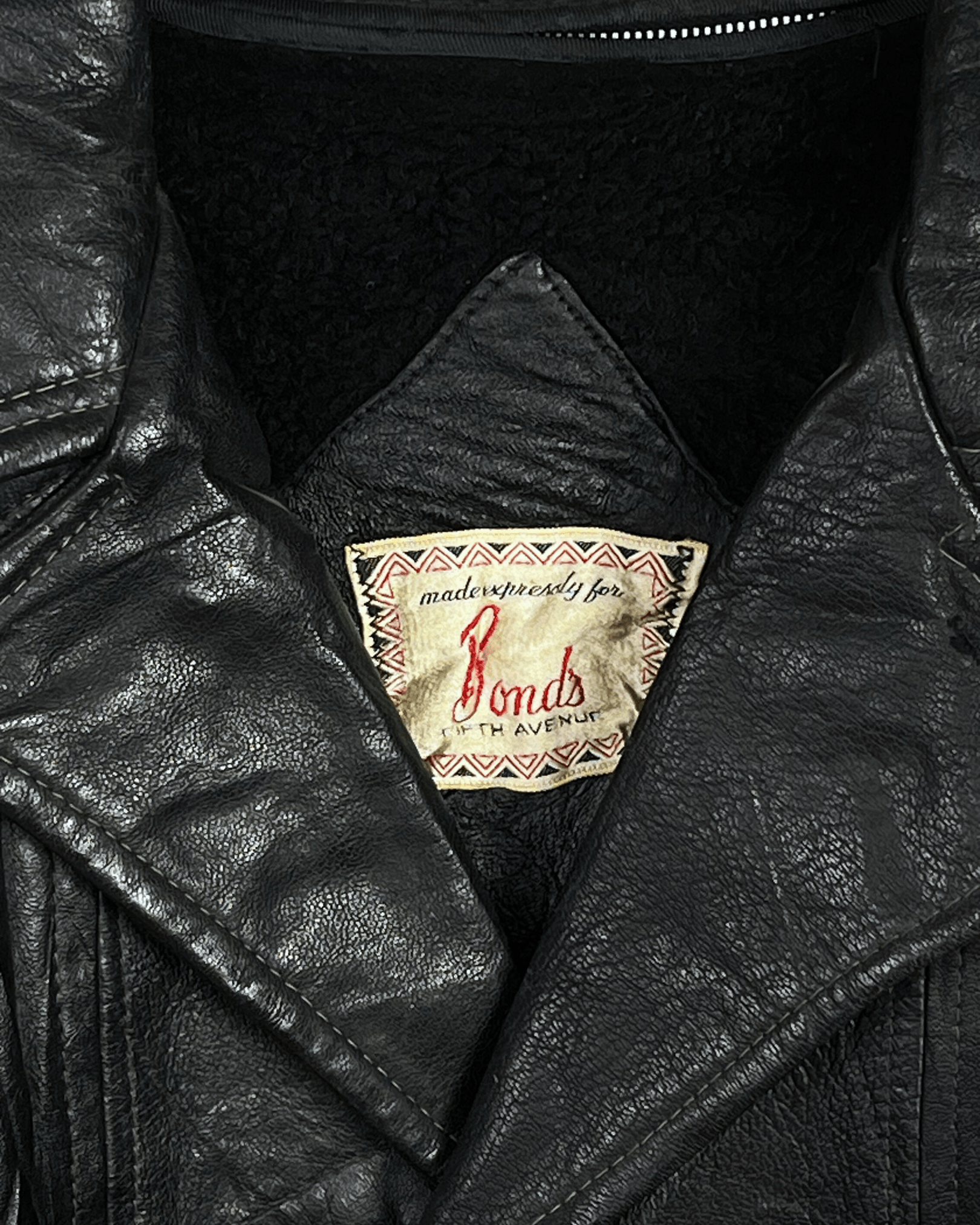 Vintage Bonds Genuine Leather Jacket - Large - Funkify