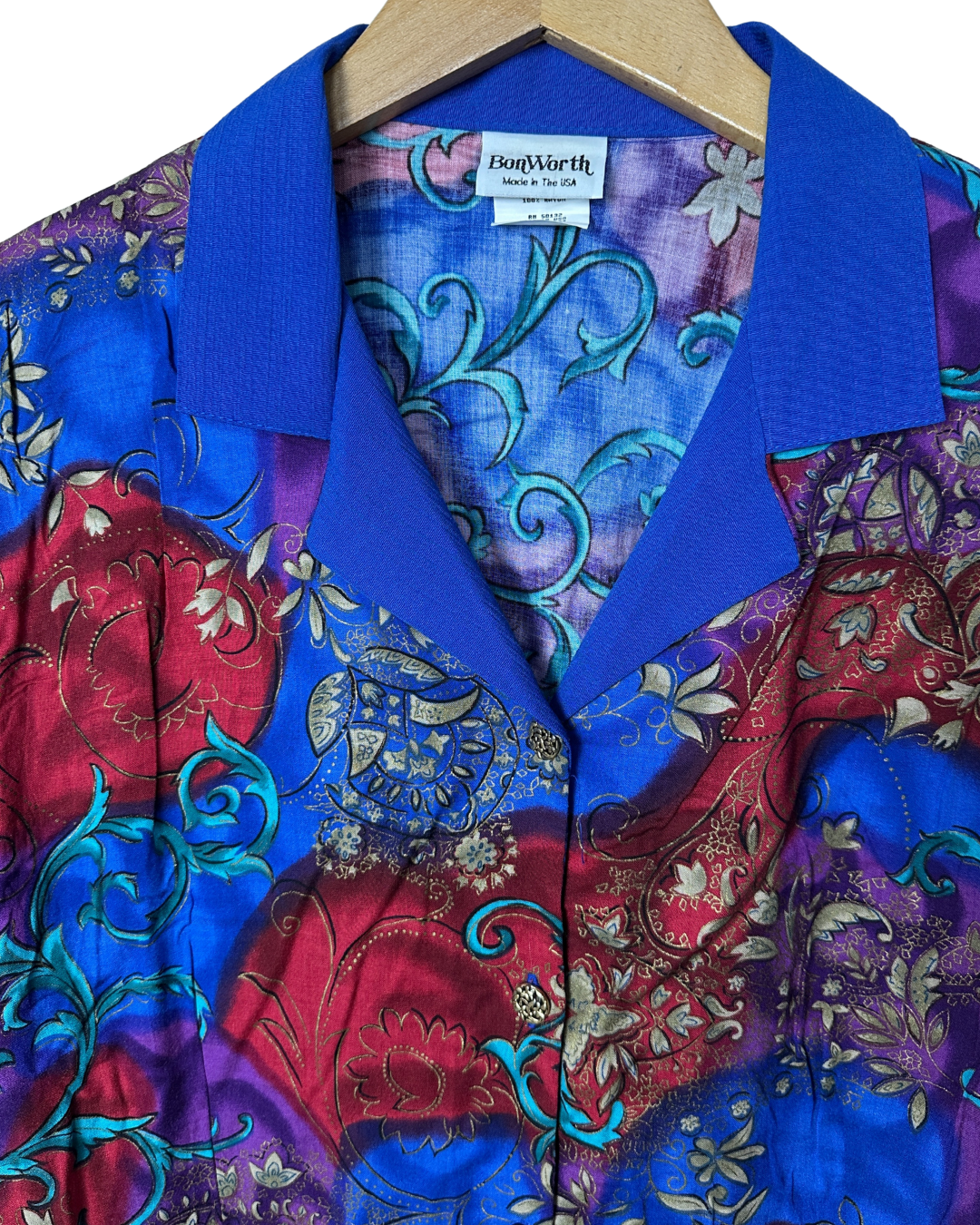 Vintage Bonworth Blouse with Back Cinch Tie - Women's Large - Funkify