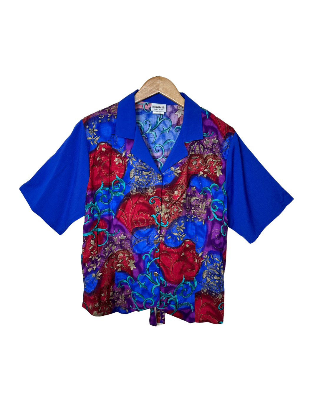 Vintage Bonworth Blouse with Back Cinch Tie - Women's Large - Funkify