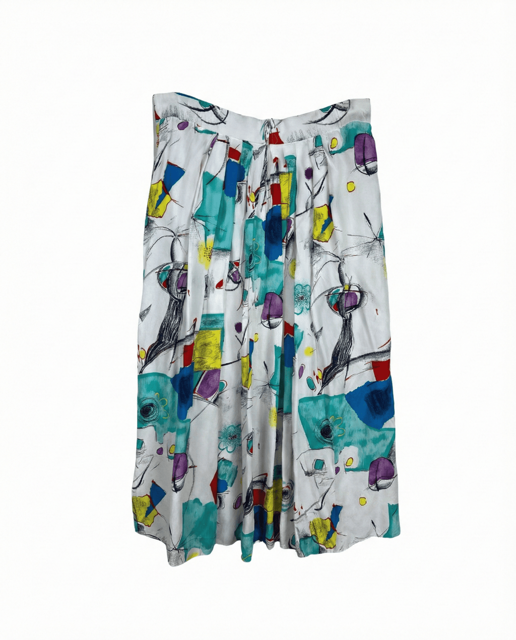 Vintage Brigitte Both Pleated Midi Skirt - Medium - Funkify