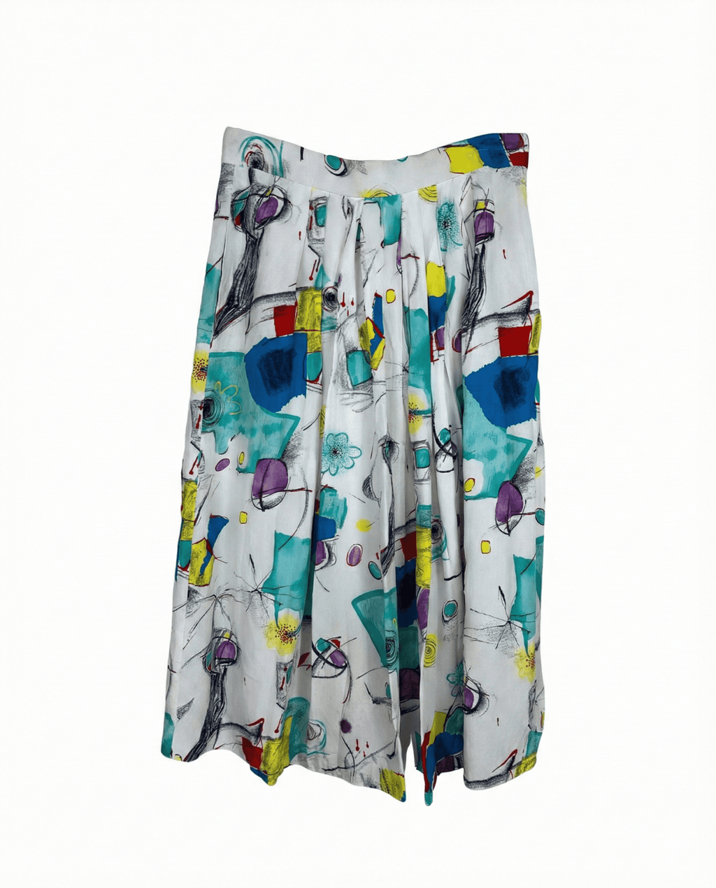 Vintage Brigitte Both Pleated Midi Skirt - Medium - Funkify