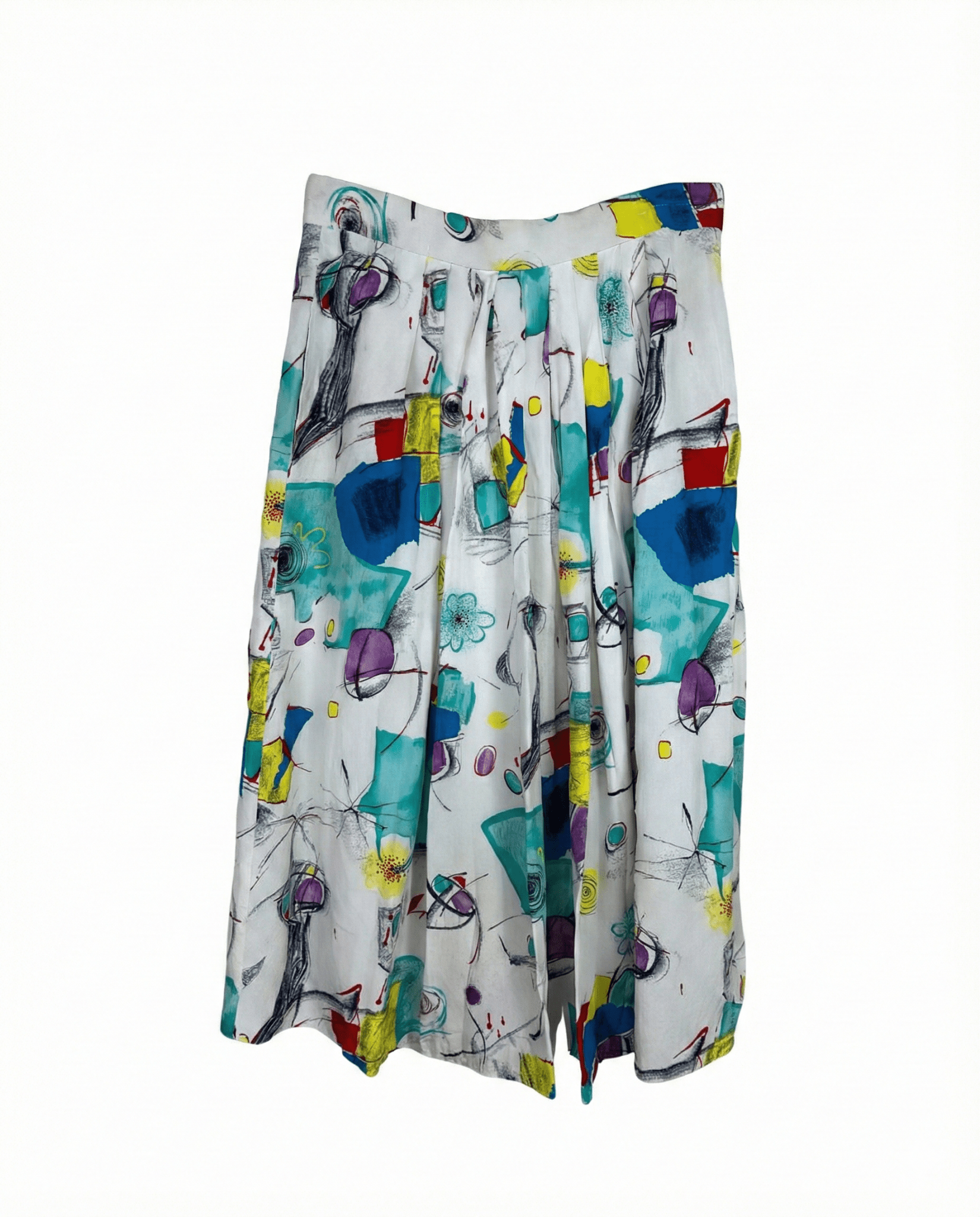 Vintage Brigitte Both Pleated Midi Skirt - Medium - Funkify
