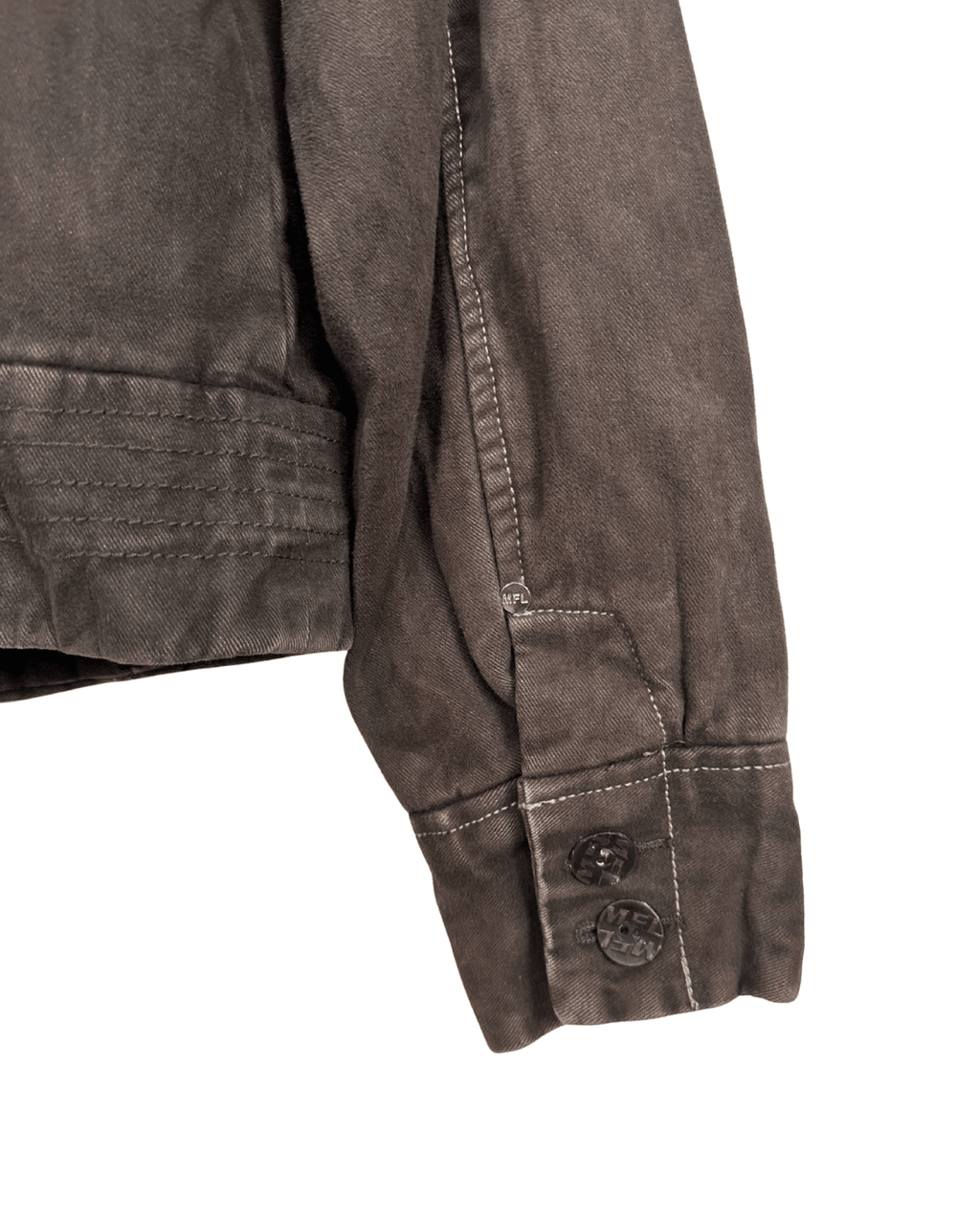 Vintage Brown Denim Jacket with Plaid Lining - Women's Large - Funkify