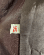 Vintage Brown Double Breasted Genuine Leather Trench Coat - Large - Funkify