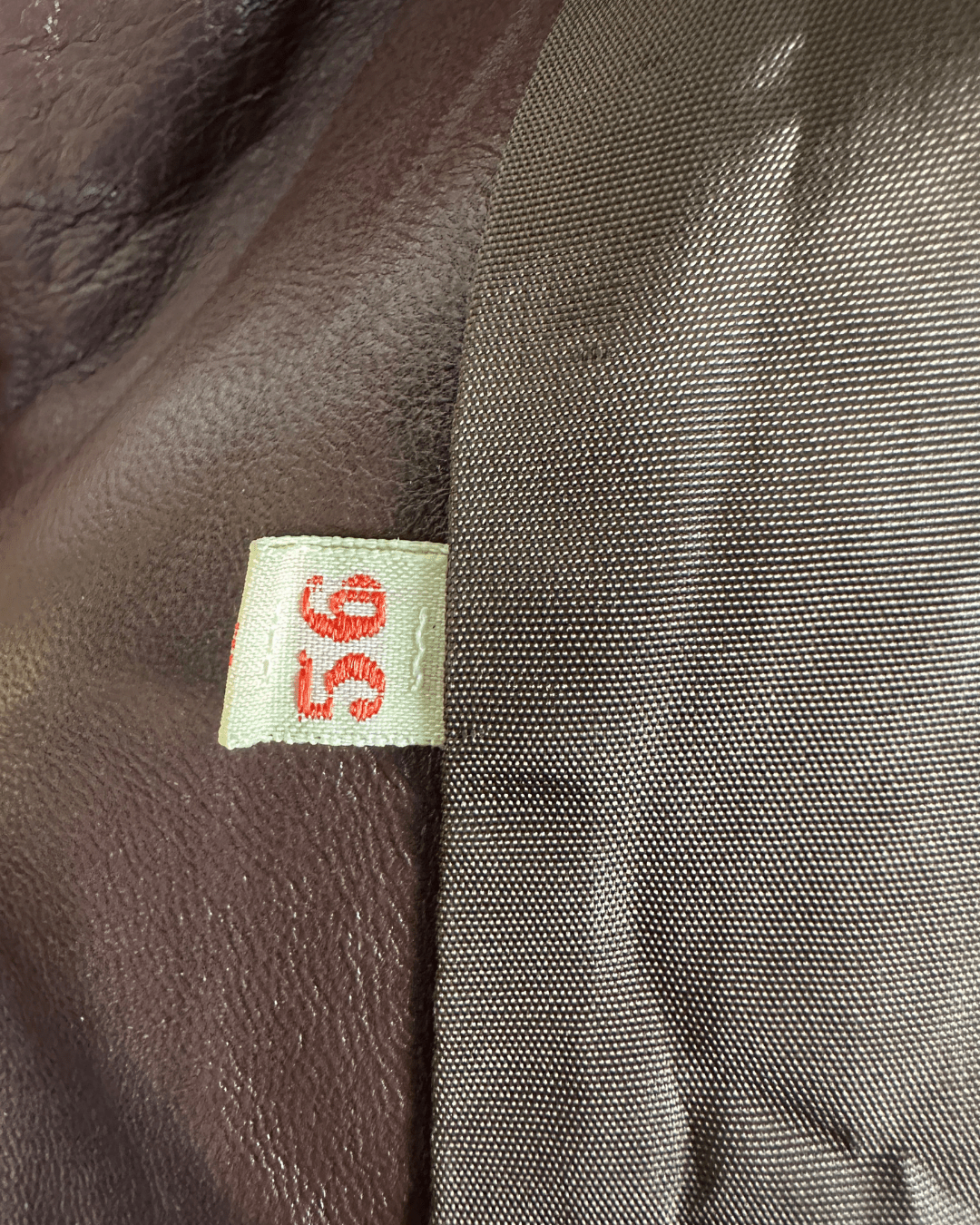 Vintage Brown Double Breasted Genuine Leather Trench Coat - Large - Funkify