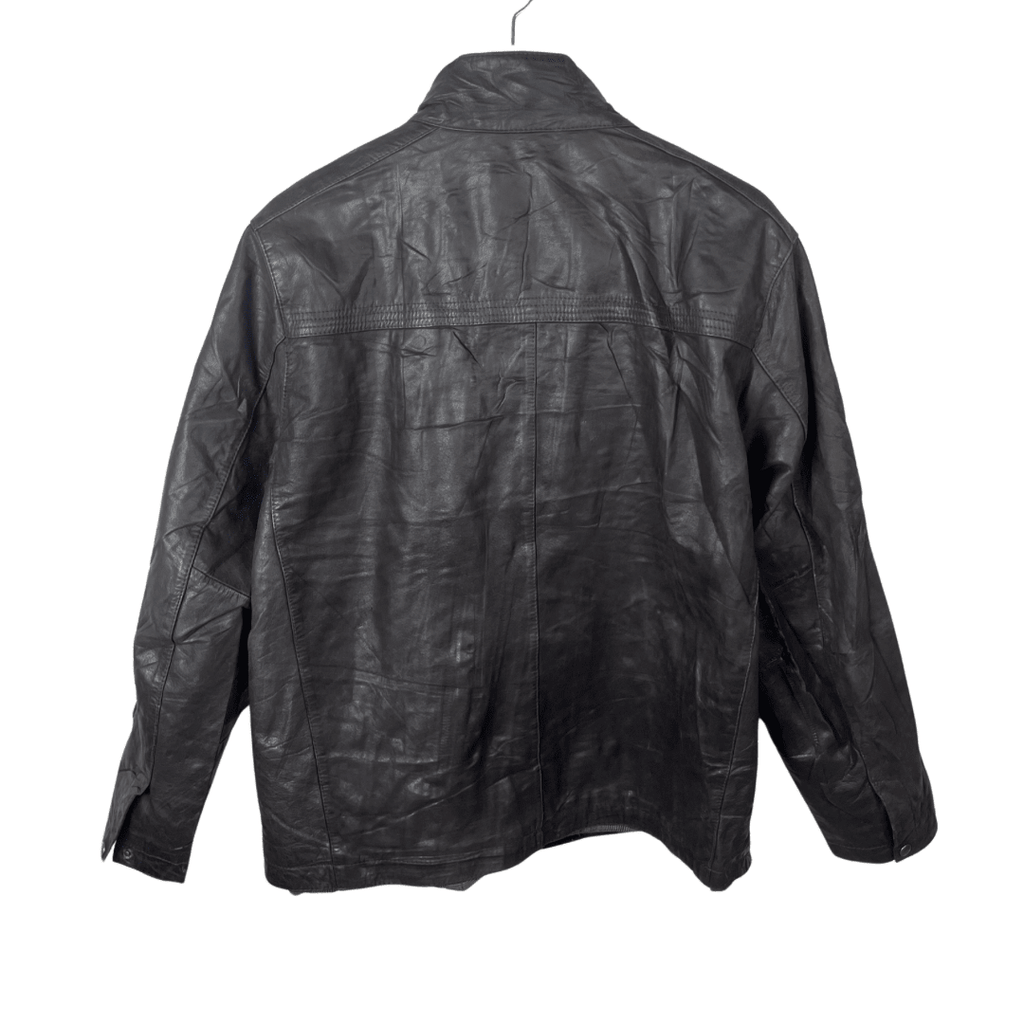 Vintage Brown Genuine Leather Jacket XL - Funkify