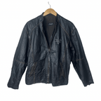 Vintage Burk’s Bay Distressed Genuine Leather Jacket Large - Funkify