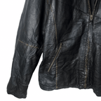 Vintage Burk’s Bay Distressed Genuine Leather Jacket Large - Funkify