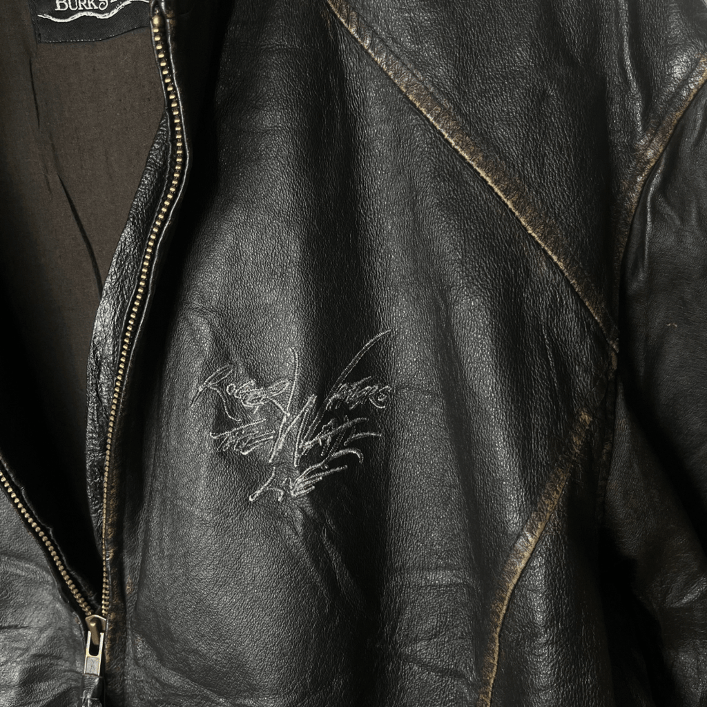 Vintage Burk’s Bay Distressed Genuine Leather Jacket Large - Funkify
