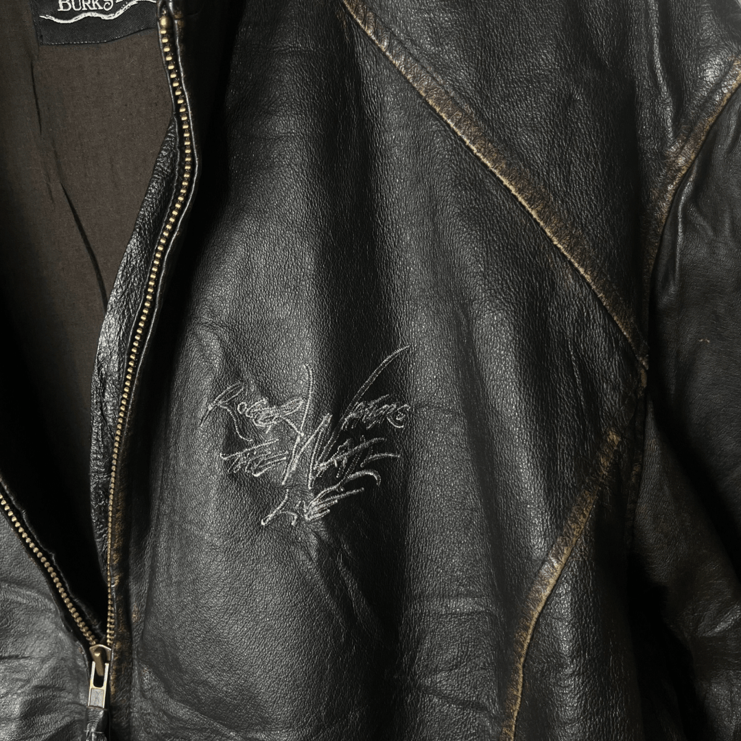 Vintage Burk’s Bay Distressed Genuine Leather Jacket Large - Funkify