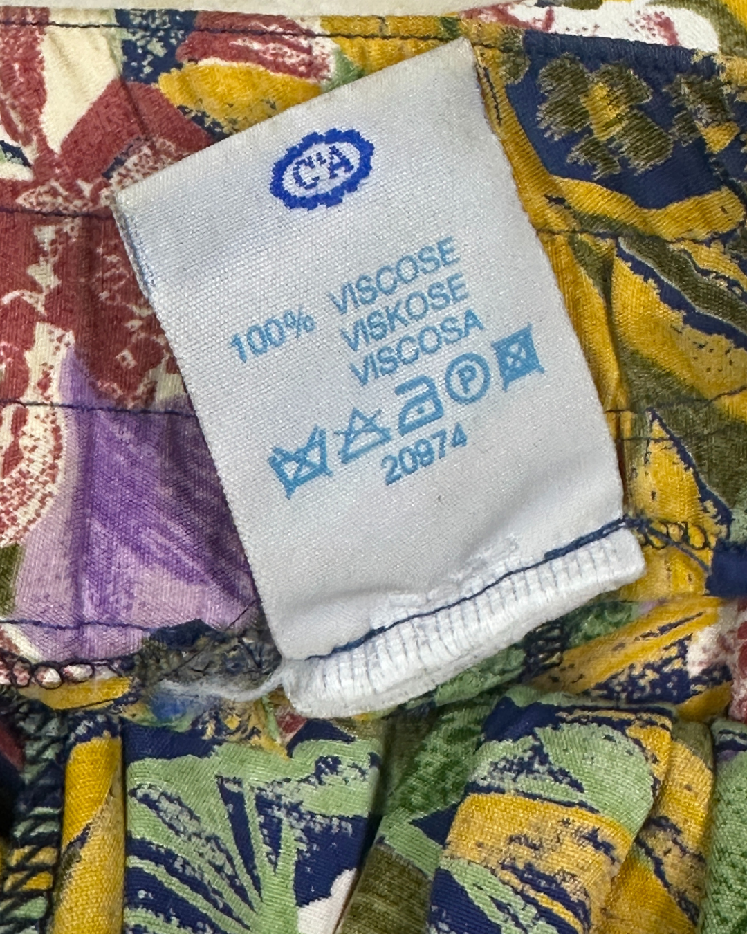 Vintage C&A Tropical Floral Wide - Leg Culottes (L) - Funkify