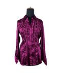 Vintage Canda Ruffled Sain Blouse - Funkify