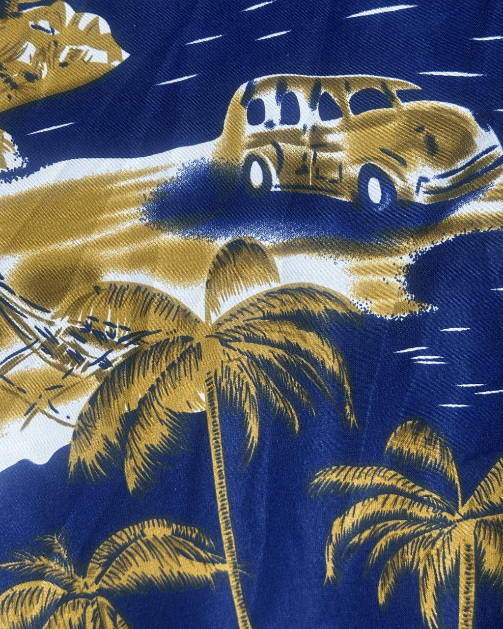 Vintage Car Pattern Shirt XL - Funkify