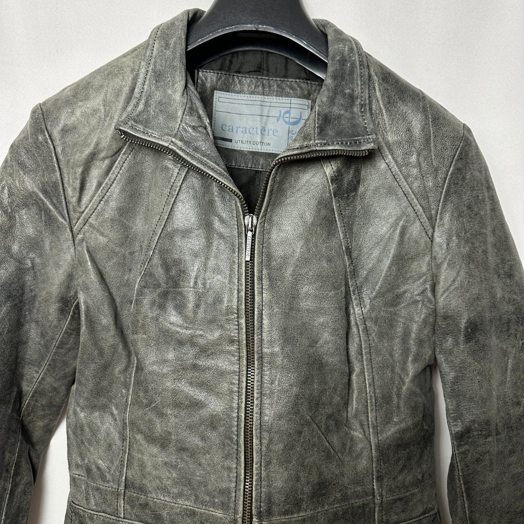 Vintage Caractere Genuine Leather Women's Jacket - Funkify
