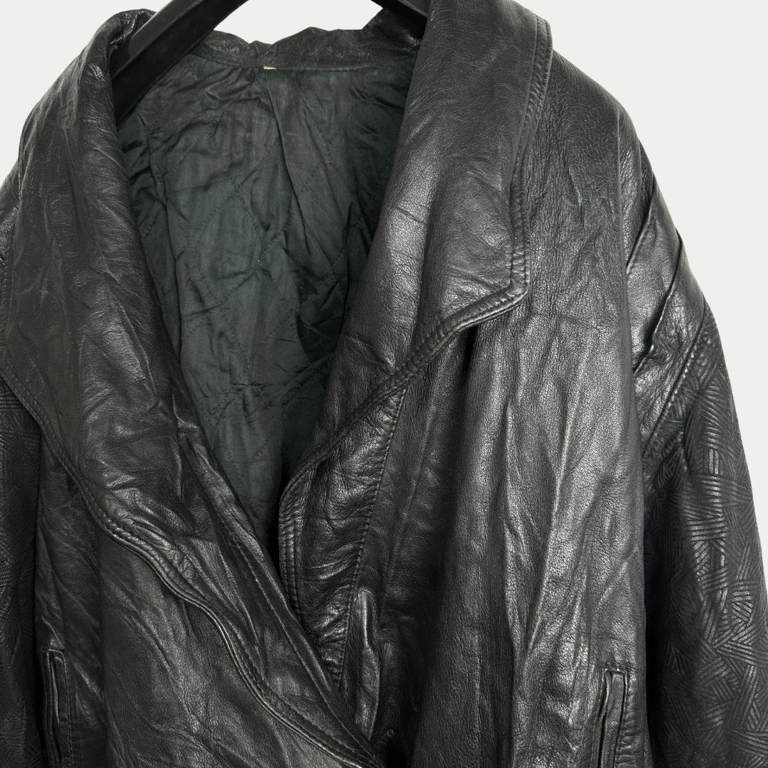 Vintage Carbon Genuine Leather Jacket - Funkify