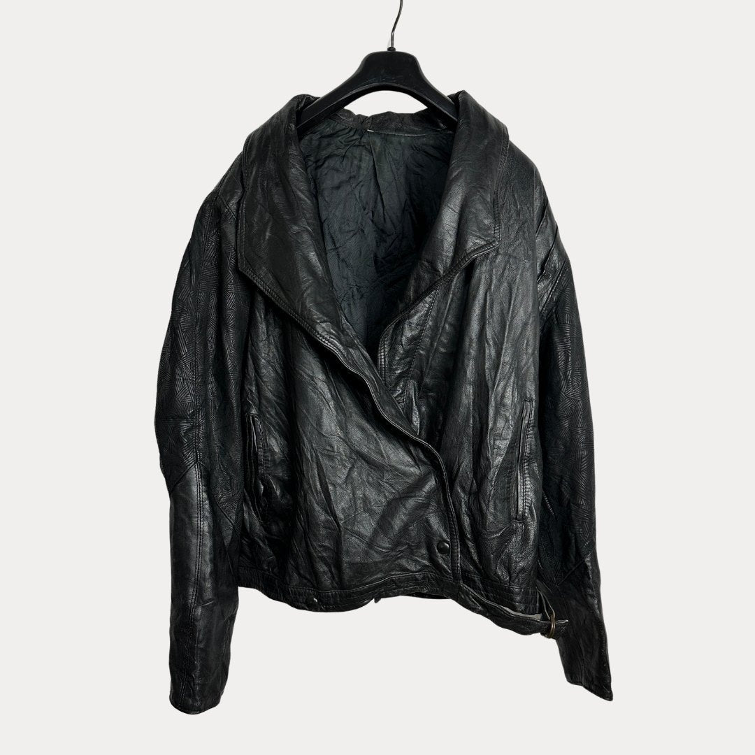 Vintage Carbon Genuine Leather Jacket - Funkify