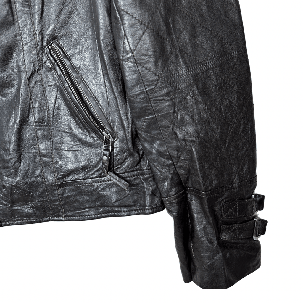 Vintage Caroll Genuine Leather Dark Brown Women's Jacket - Funkify