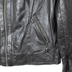 Vintage Caroll Genuine Leather Dark Brown Women's Jacket - Funkify