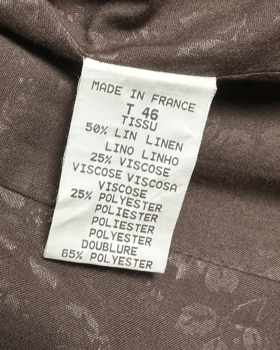 Vintage Caroll Linen Blend Brown Striped Women's Blazer - Funkify