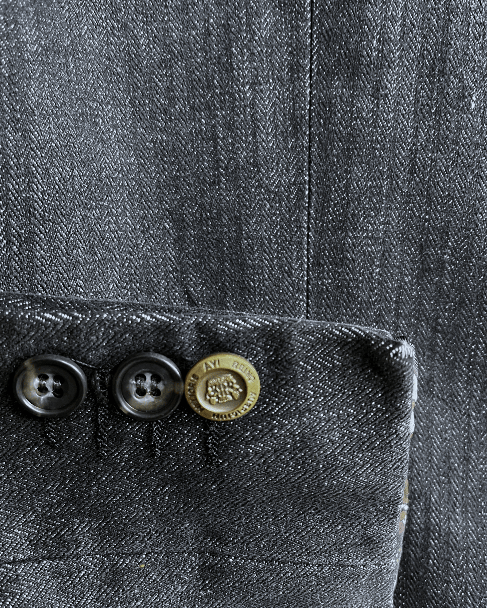 Vintage Carter & Davis Herringbone Cotton Blend Blazer 54 - Funkify