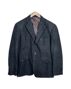 Vintage Carter & Davis Herringbone Cotton Blend Blazer 54 - Funkify