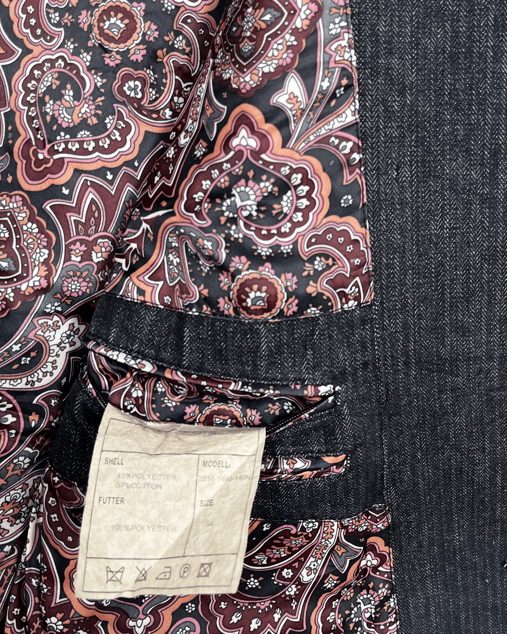 Vintage Carter & Davis Herringbone Cotton Blend Blazer 54 - Funkify