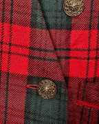 Vintage Cassidy Plaid Double - Breasted Blazer - Funkify