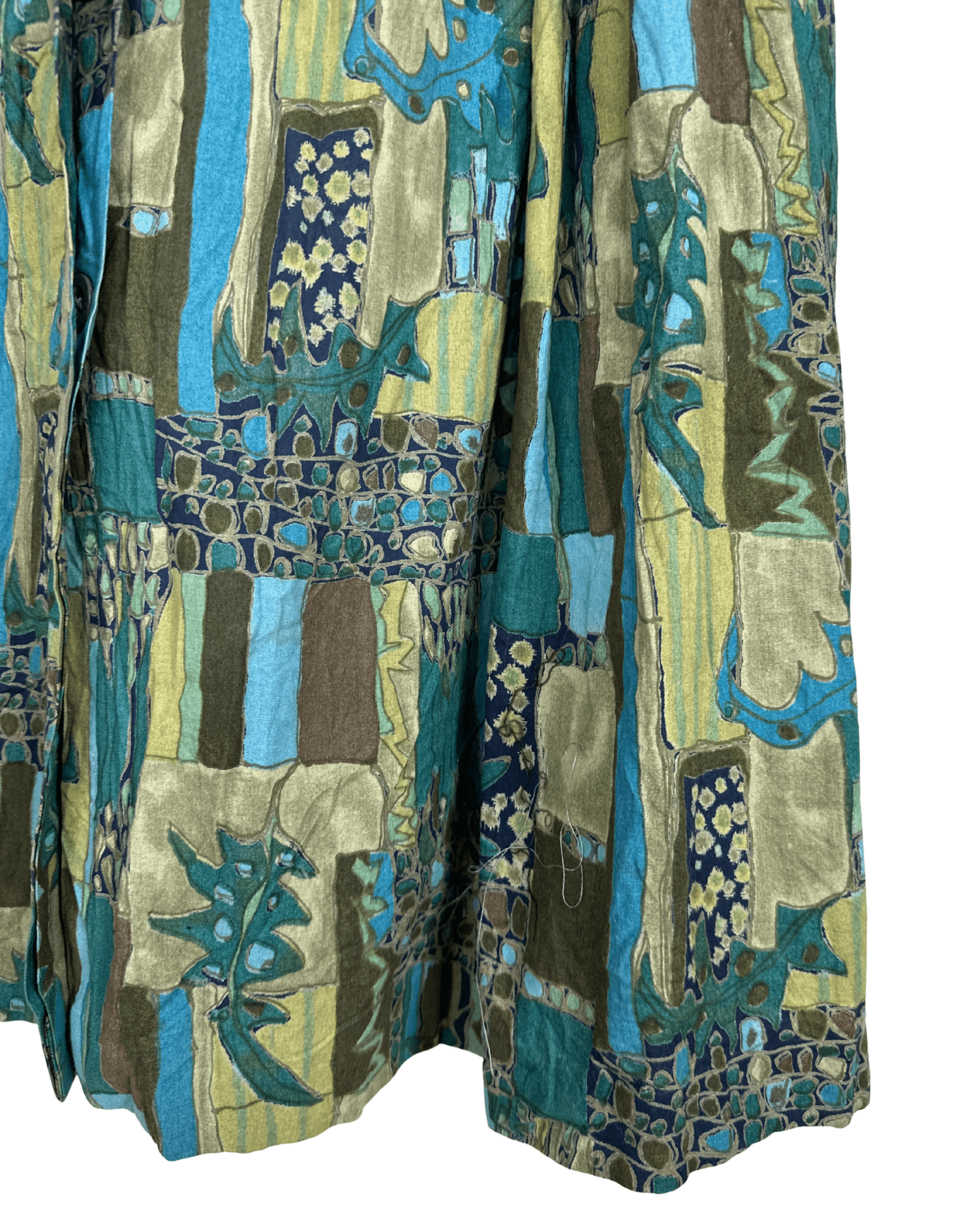 Vintage Catherina Hepfer Button - Front Pleated A - Line Skirt - Funkify