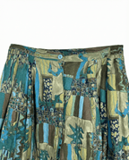 Vintage Catherina Hepfer Button - Front Pleated A - Line Skirt - Funkify