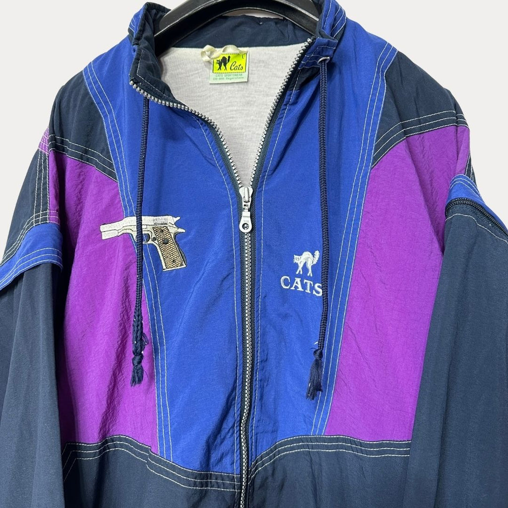 Vintage Cats 2in1 Convertible Jacket & Vest 2XL - Funkify