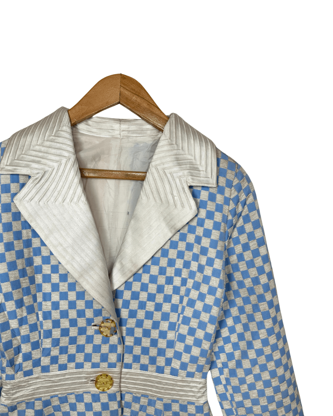 Vintage Checkered Blazer Small - Funkify