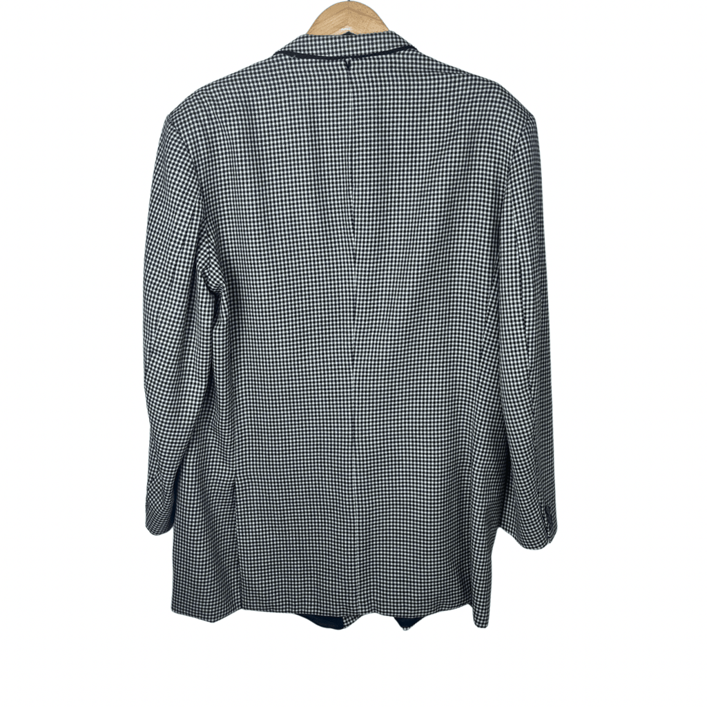 Vintage Checkered Long Blazer XL - Funkify