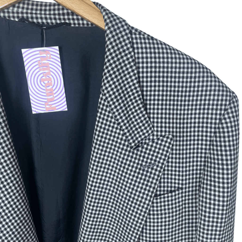 Vintage Checkered Long Blazer XL - Funkify