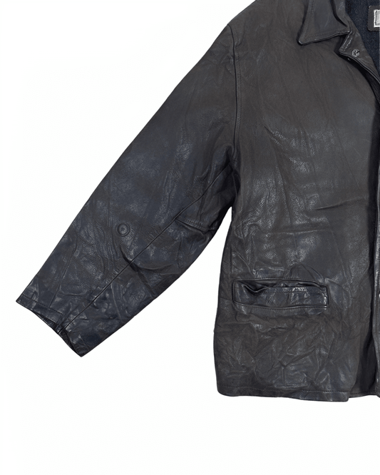 Vintage Chiassai Brown Genuine Leather Jacket - Funkify