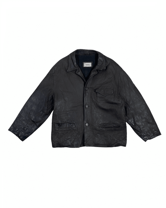 Vintage Chiassai Brown Genuine Leather Jacket - Funkify