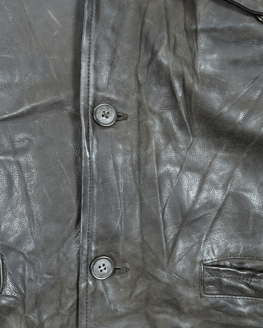 Vintage Chiassai Brown Genuine Leather Jacket - Funkify