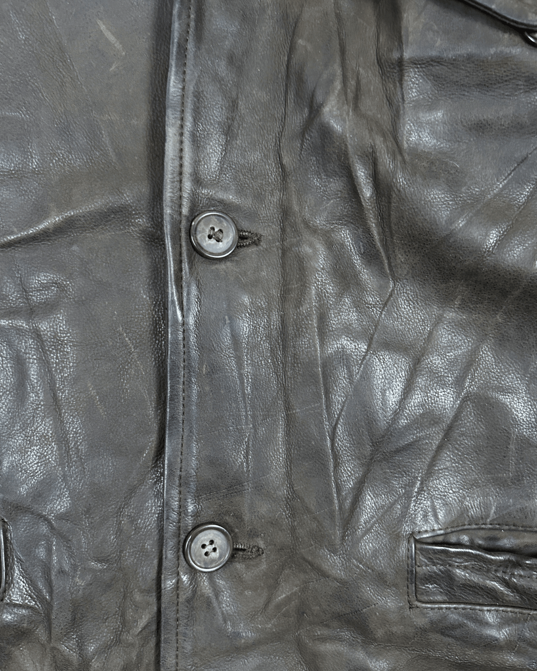 Vintage Chiassai Brown Genuine Leather Jacket - Funkify