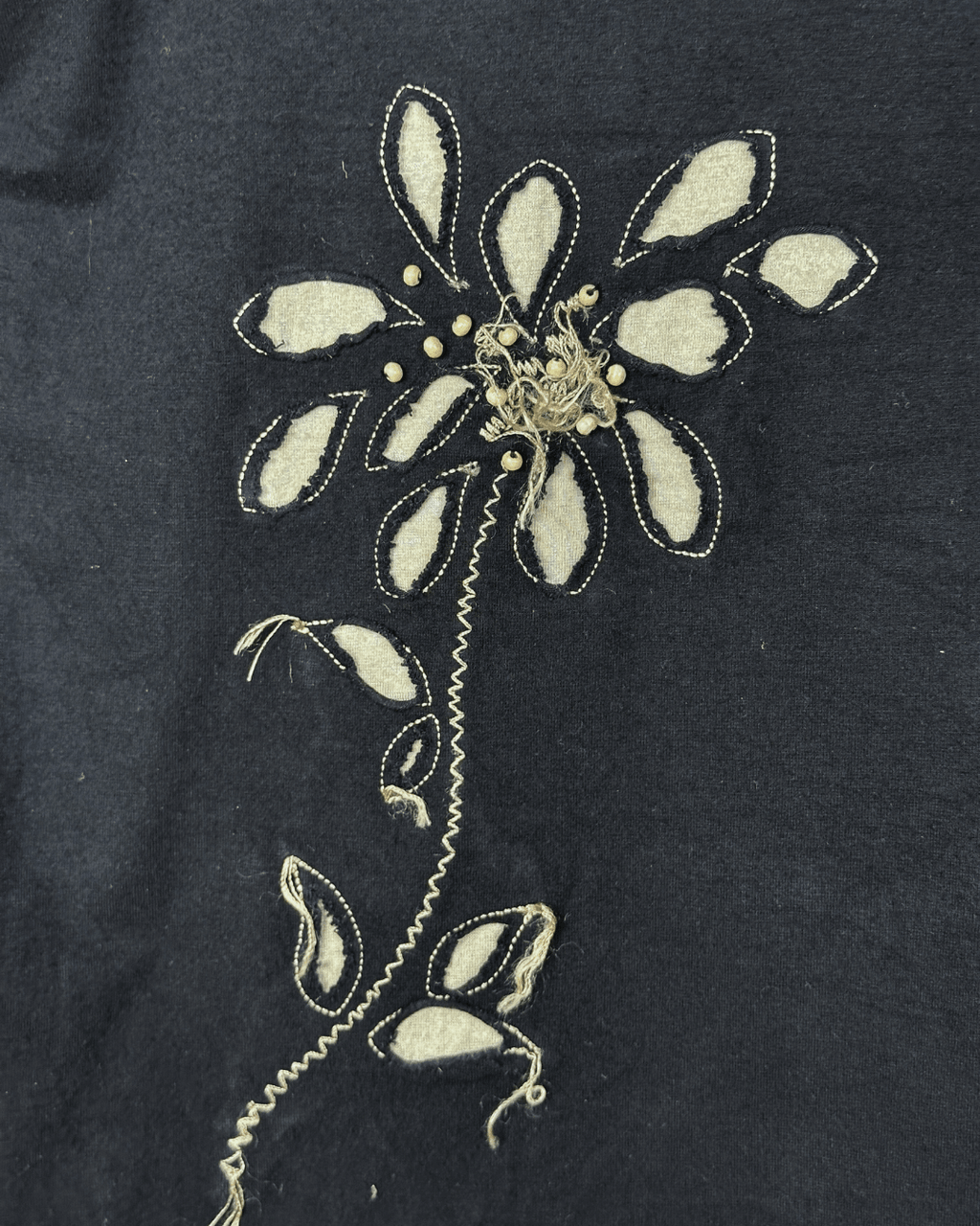 Vintage Christine Laure Tank Top with Embroidered Floral Appliqué - Funkify