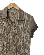 Vintage Christyn & Co Semi - Sheer Button - Up Blouse - Funkify