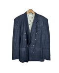Vintage Coarse Pure Silk Double Breasted Blazer - Funkify