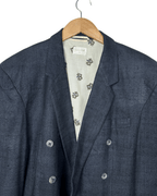 Vintage Coarse Pure Silk Double Breasted Blazer - Funkify