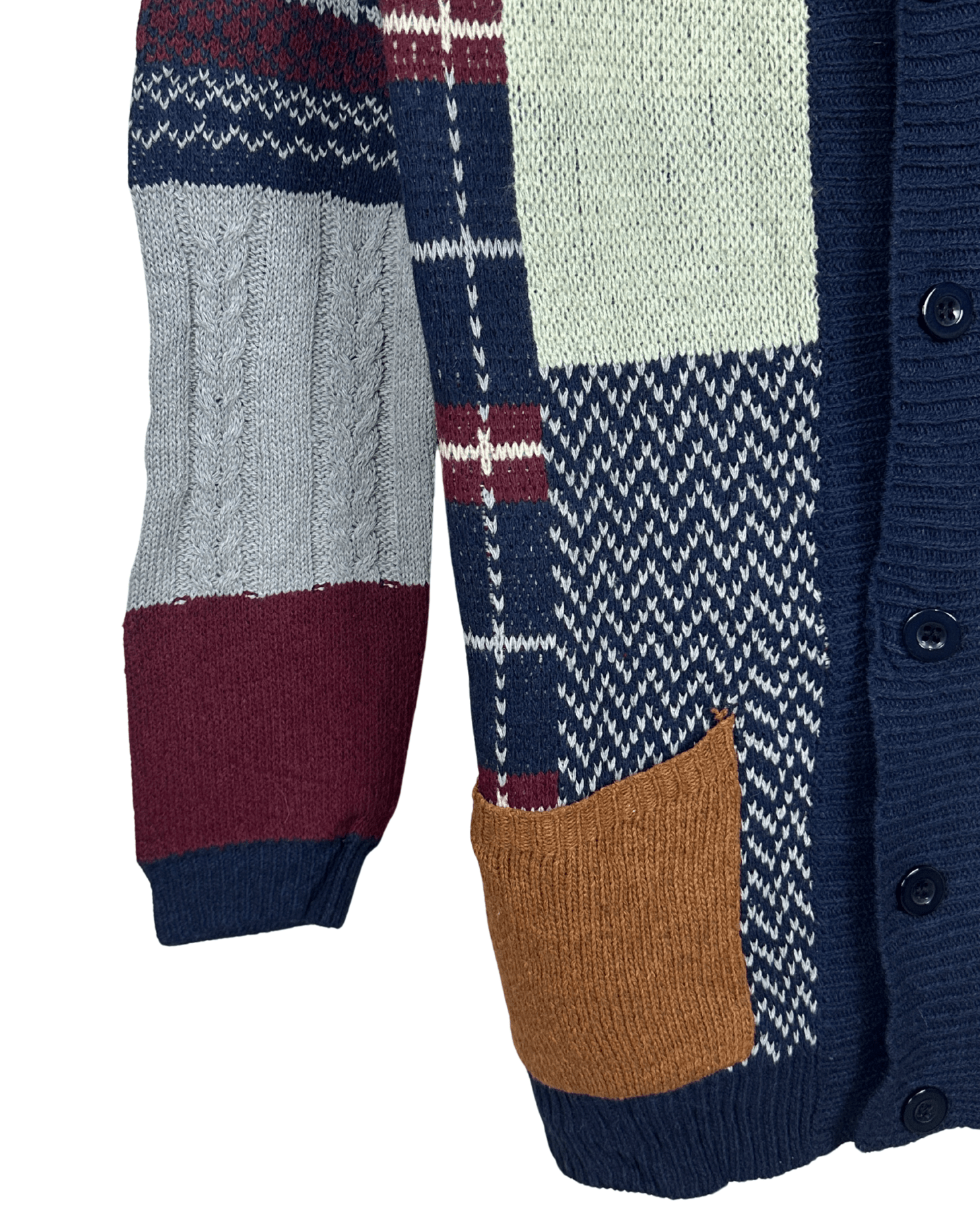 Vintage Colorblock Cardigan Large - Funkify
