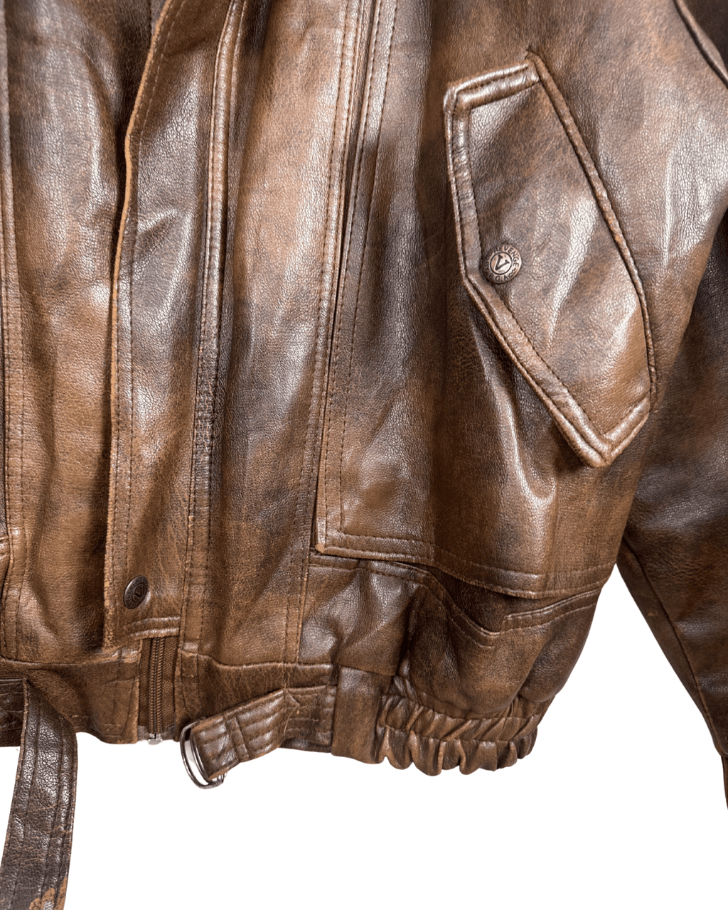 Vintage Convertible 2 - in - 1 Genuine Leather Jacket & Vest - Funkify