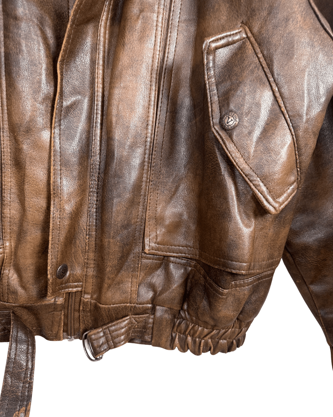 Vintage Convertible 2 - in - 1 Genuine Leather Jacket & Vest - Funkify