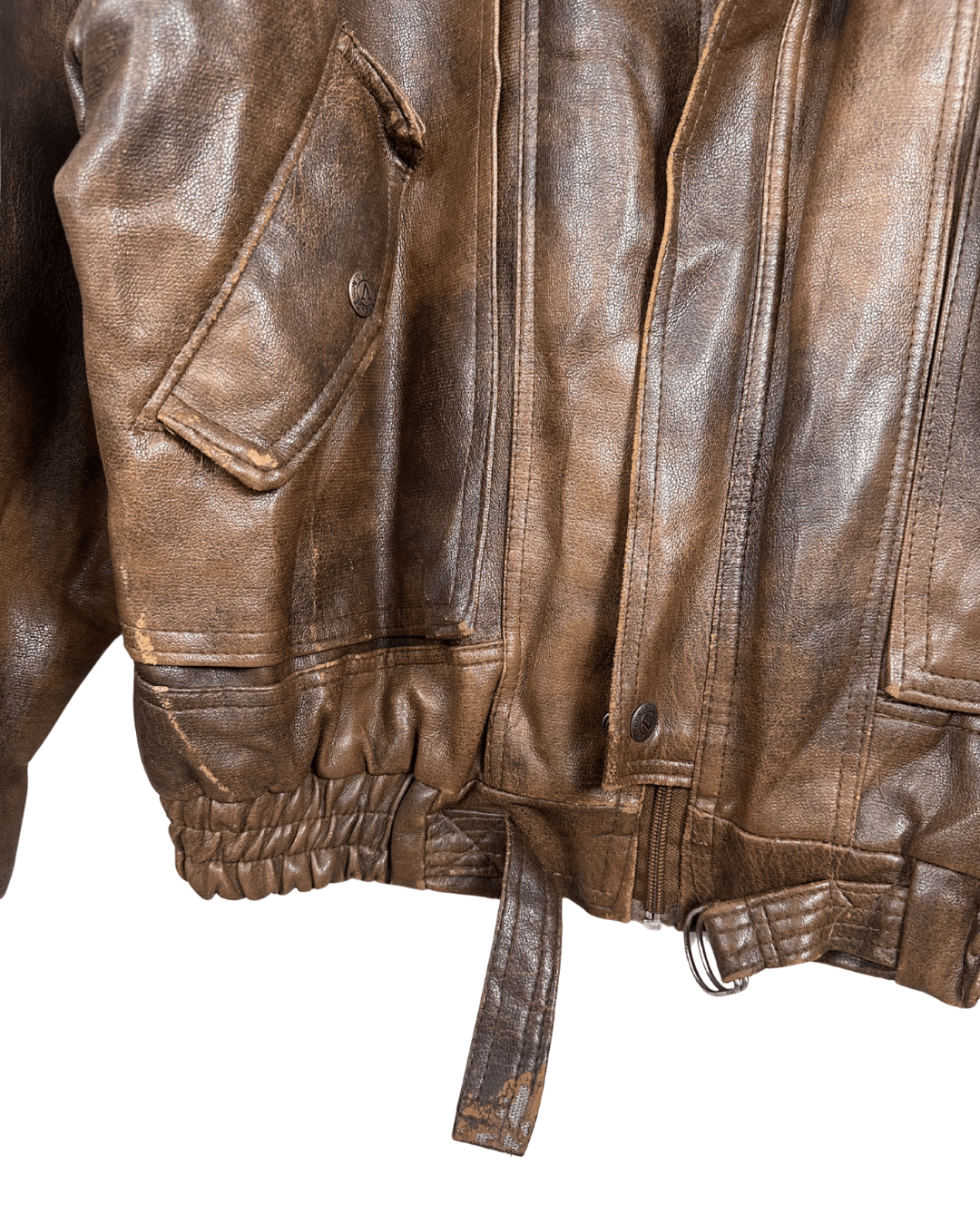 Vintage Convertible 2 - in - 1 Genuine Leather Jacket & Vest - Funkify