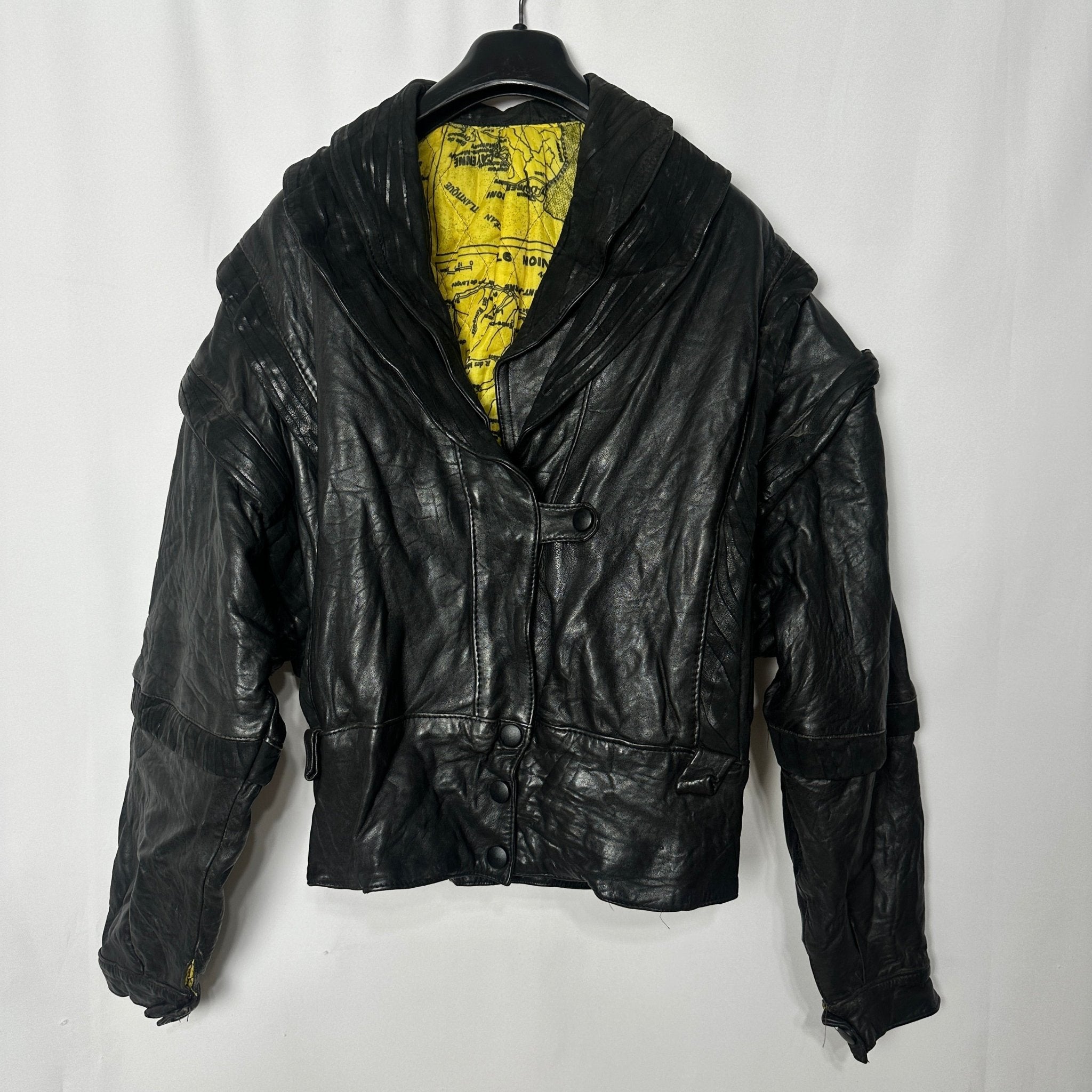 Vintage Convertible 2in 1 Genuine Leather Jacket & Vest - Funkify